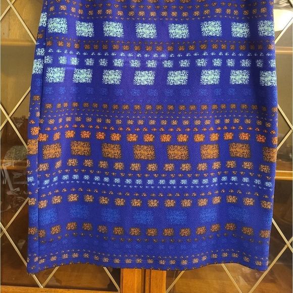 Lularoe Cassie skirt - NWOT - size 2XL - blue and orange print - Picture 5 of 5